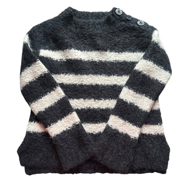Crewcuts J.Crew Striped Soft Knit Sweater Girls Size 12 Alpaca Wool Blend - Picture 1 of 7